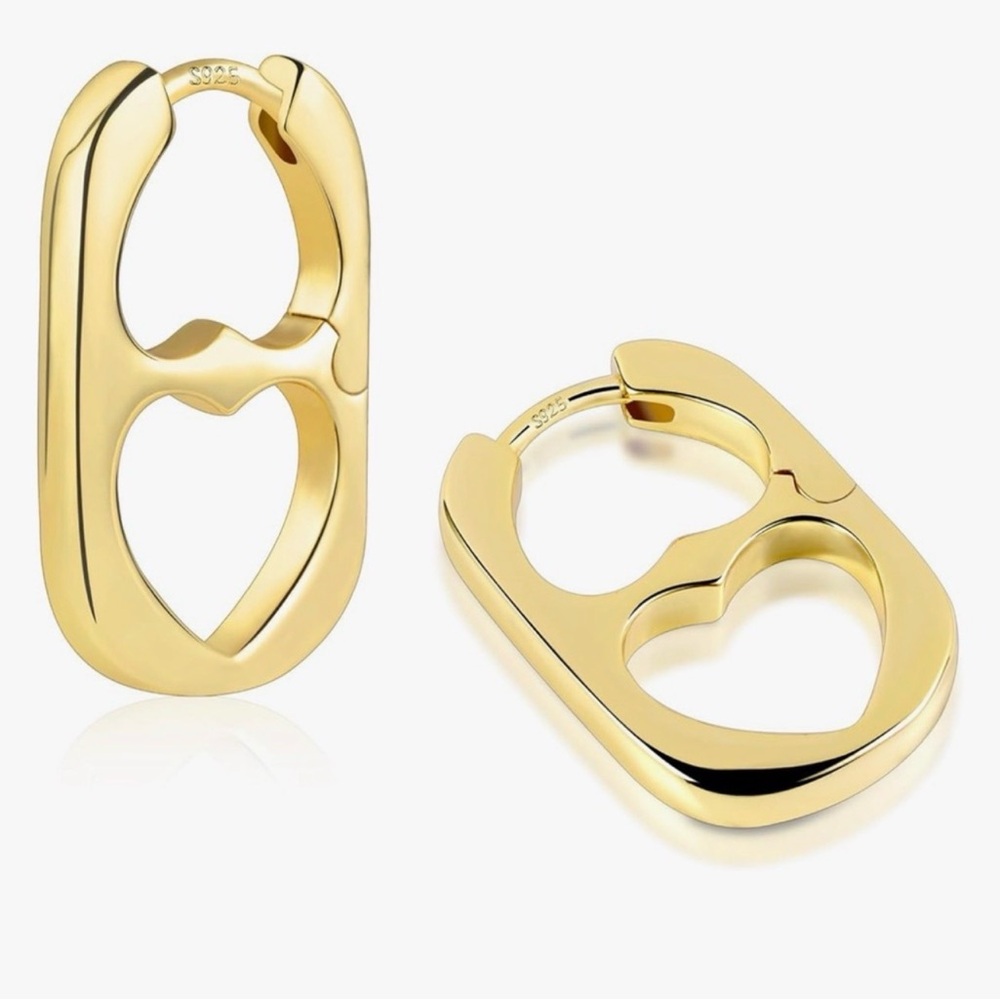 NEW 14K Gold Plated Square Huggie
Hoops Earings